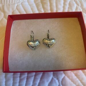 Brighton Silver Heart Earrings Pierced